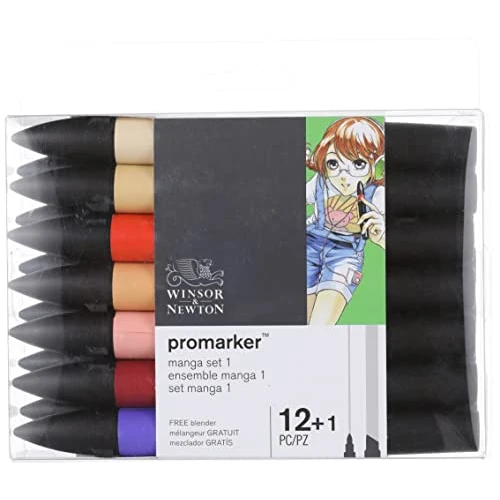 Offerta a tempo: Winsor & Newton ProMarker - 12+1 Pennarelli Manga Set 1 - 32% da 50.50 € a 34.58 €