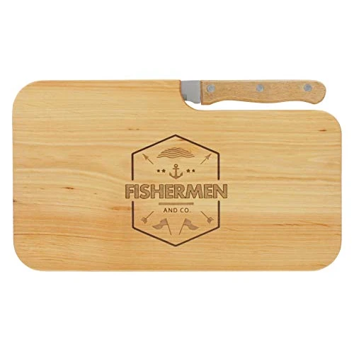 Offerta a tempo: meinbecher Tagliere per Il Pranzo in Legno Erle Messer Fishermen And Co. Tagliere in Legno, Idea Regalo per Lui - 0.00% da 8.36 € a 8.36 €