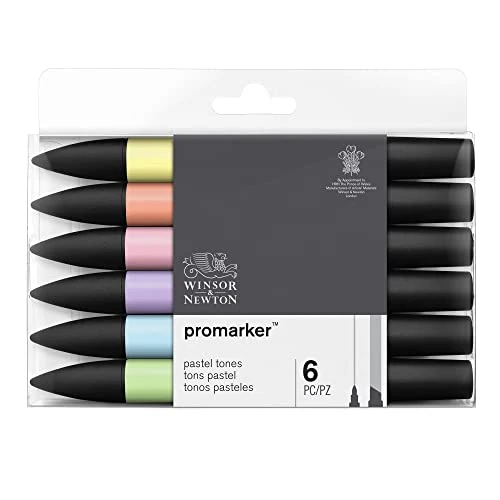 Limited-time offer: Winsor & Newton ProMarker Set, 6 Count, Pastel Tones from $31.54 to $31.54 (save 0.00%)