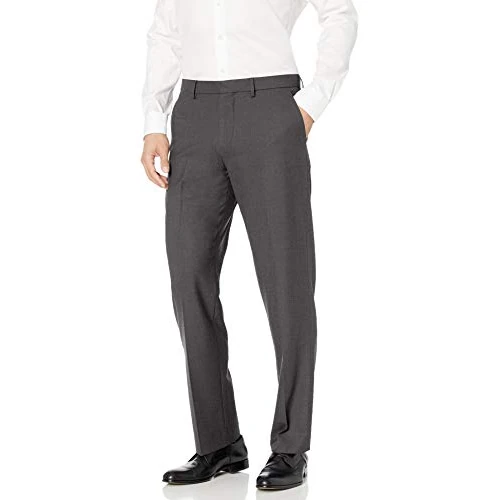Offerta a tempo: Amazon Essentials Pantaloni Eleganti Elasticizzati Anti-Piega dal Taglio Classico Uomo, Carbone, 32W / 31L - 0.00% da 28.99 € a 28.99 €