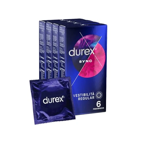 Durex Sync Retardant Condoms for Him and Stimulants for Her, 24 Pieces