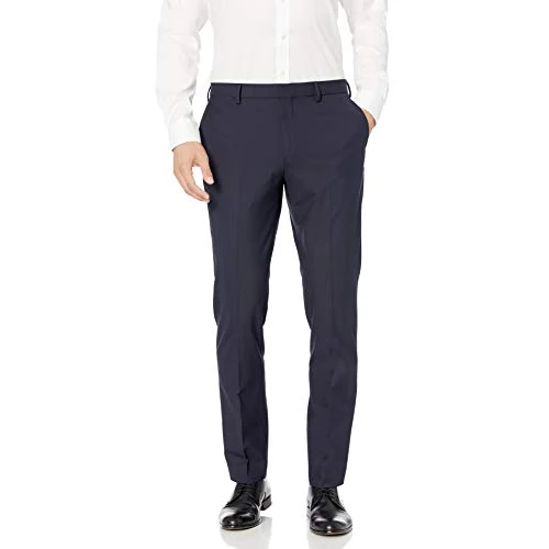Offre limitée : Amazon Essentials Pantalon Habillé en Tissu Stretch Infroissable Coupe Ajustée Homme, Bleu Marine, 33W / 29L de 28.90 € à 28.90 € (0.00% de remise)