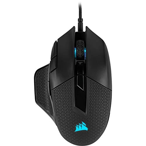 Corsair NIGHTSWORD RGB Gaming Muis Voor FPS, MOBA - 18.000 DPI - 10 Programmeerbare Knoppen - Gewichtssysteem - iCUE Compatibel - Zwart
