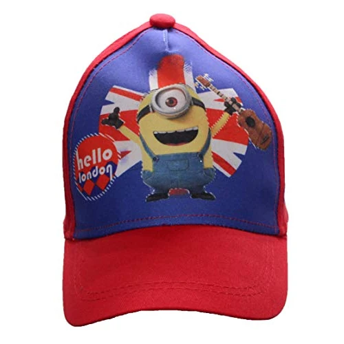 Offre limitée : Minion Casquette de Baseball Hello London Blue ou différentes Tailles pour Enfants, Filles et garçons (54, Rouge) de 14.95 € à 14.95 € (0.00% de remise)