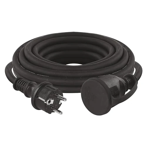Oferta limitada: EMOS Cable alargador IP44 5 m, 1 Schuko, Resistente Agua, Golpes, Aceite, Temperatura, 230 V 16 A 3680 W, Goma H07RN-F3G 1.5 mm², Exteriores, Negro de 14.49 € a 14.49 € (ahorro 0.00%)