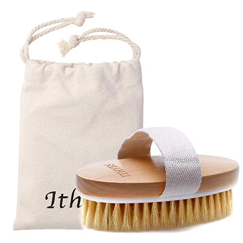 Offerta a tempo: Ithyes Spazzolatura a Secco Spazzola per il corpo Spazzola Esfoliante Spazzola da Bagno in Setole Naturali per Rimuovere le Tossine Della Pelle morta Cellulite, Esfolia - 5% da 9.98 € a 9.48 €