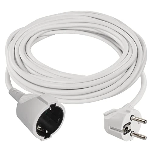 EMOS - IP20 Cavo di prolunga 10 m - 1 presa Schuko - 250 V, 16 A, 3680 W - isolamento in PVC di alta qualità - H05VV-F3G 1,5 mm2 - protezione tattile rinforzata - per interni - bianco