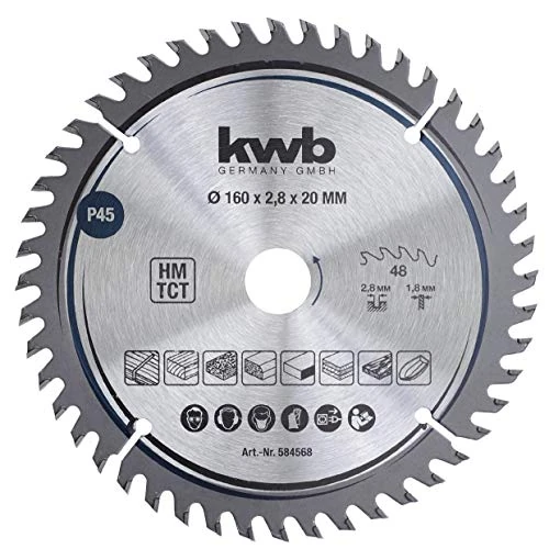 Oferta limitowana: kwb Brzeszczot do piły tarczowej 160 x 20 mm, bardzo precyzyjne cięcie, brzeszczot nadaje się do blatów roboczych, drewna i płyt powlekanych z 138.79 zł na 138.79 zł (oszczędź 0.00%)
