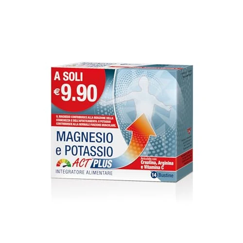 Offerta a tempo: Act Plus - Magnesio e Potassio - 14 Bustine — 66% da 9,90 € a 3,39 €