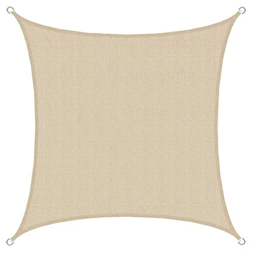 Offerta a tempo: AMANKA Tenda da Sole UV - 2x2 Quadrato di HDPE - Telo di Protezione Solare Balcone Giardino Beige - 35% da 39.99 € a 25.99 €