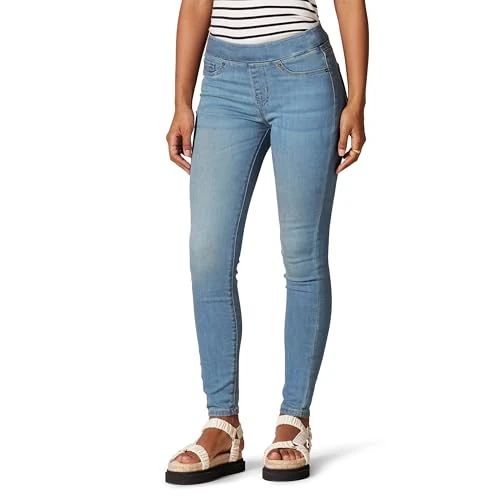 Limited-time offer: Amazon Essentials Women's Mid-Rise Stretch Pull-On Jegging - Discontinued Colours, Light Wash, 8 from 20.20 £ to 20.20 £ (save 0.00%)