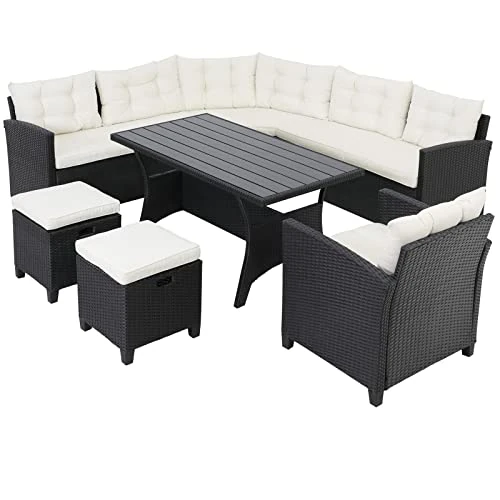 Offerta a tempo: Casaria Salottino da Esterno Tavolo Panca Sedute Polyrattan - 0.00% da 749.95 € a 749.95 €