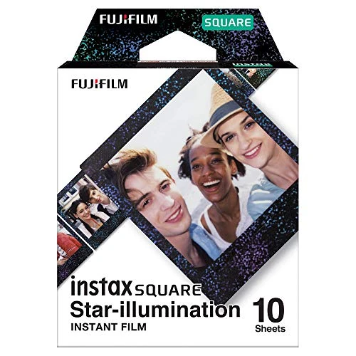 instax SQUARE instant film STAR ILLUMINATION border, 10 shot pack, suitbale for all instax SQUARE cameras and printers