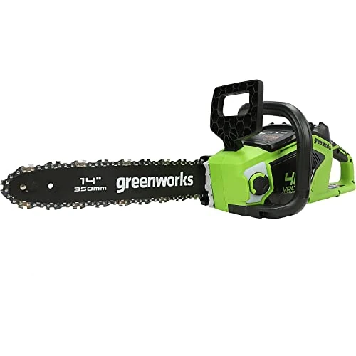 Oferta ograniczona: Greenworks GD40CS15 Akumulatorowa pilarka łańcuchowa z silnikiem bezszczotkowym, długość ostrza 35 cm, szybkość 12 m na s, 3,5 kg, olejarka, ochrona przed odrzutem, bez baterii 40 V i ładowarki z 656.82 EUR na 656.82 EUR (znizka 0%)