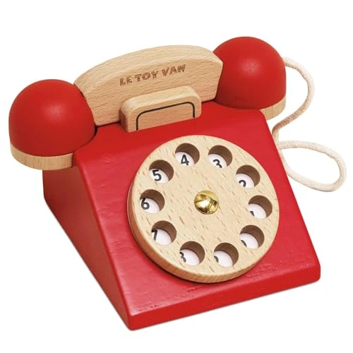 Oferta limitada: Le Toy Van - TV323 - Juego Educativo de teléfono de Juguete para niños de 3 años, teléfono de Disco Antiguo en Madera Natural certificada FSC y Colores a Base de Agua, Timbre Incluido de 26.01 € a 26.01 € (ahorro 0.00%)