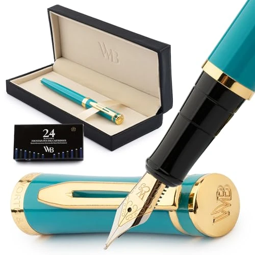 Oferta limitada: Wordsworth & Black Set de Pluma Estilográfica, Plumín Medio, Turquesa de 34.90 € a 34.90 € (ahorro 0.00%)