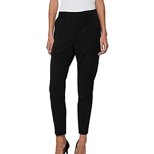 Vero Moda Vmmaya Mr Loose Solid Pant Noos, Pantalones Mujer, Negro (Black), M / 30L