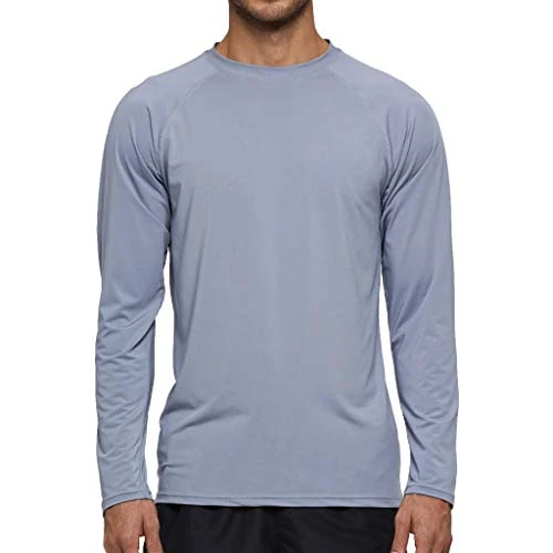 Offerta a tempo: Arcweg Rashguard Mare Surf Uomo Maniche Lunghe Protezione Solare UV UPF 50+ Asciugatura Veloce Maglia Anti UV Pescs Stile Sciolto Elastica Maglietta Piscina Grigio Chiaro M(EU) - 4% da 25.99 € a 24.99 €