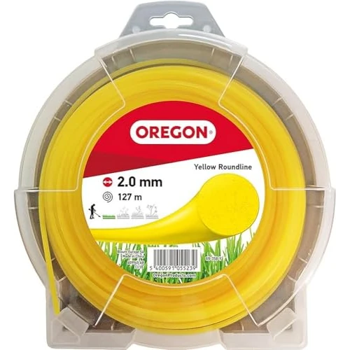 Limited offer: Oregon Yellow Round 2mm Strimmer Line, Trimmer Line Tackles Long Grass, Weeds, Edges & Thick Vegetation, Professional Heavy Duty Nylon Strimmer Wire, Fits Most Standard Models, 2.0mm x 127m (69-358-Y) from 16.31 EUR to 10.60 EUR (save 35%)
