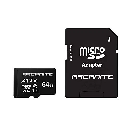 Oferta limitada: ARCANITE - Tarjeta de memoria microSDXC de 64 GB con adaptador SD, A1, UHS-I U3, V30, 4K, Clase 10, microSD, Velocidad de lectura hasta 90 MB/s de 14.99 € a 14.99 € (ahorro 0.00%)