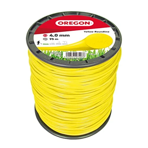 Offre limitée : Fil de débroussailleuse Oregon Jaune Rond 4mm, Coupe herbes hautes, mauvaises herbes, végétation dense, Fil nylon haute résistance, compatible avec modèles standards, 4.0mm x 95m (69-388-Y) de 31.13 EUR à 29.57 EUR (remise 5%)