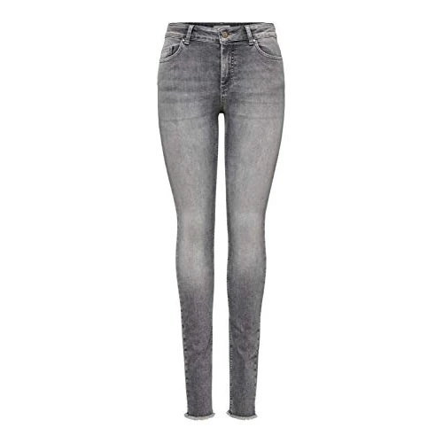 Offerta a tempo: ONLY Blush Mid SK Ank Raw Jens Noos Skinny Donna, Grigio (Grey Denim/Grey Denim) — 37% da 44,99 € a 28,24 €