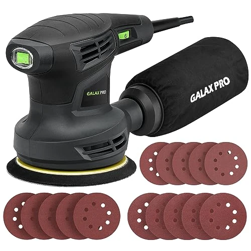 Offre limitee: GALAX PRO Ponceuse excentrique filaire 280W, 6 Vitesses, 13000RPM, avec dépoussiéreur et 15 types de papier de verre, Ponceuse orbitale aléatoire, idéale pour les travaux de bricolage de 38.99 EUR a 38.99 EUR (economie 0%)