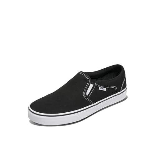 Limitiertes Angebot: Vans Asher Unisex Sneaker, Canvas Black White, 44 EU von 65.00 EUR auf 51.07 EUR (Spare 21%)