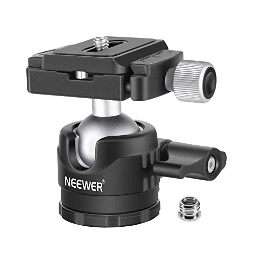 Offerta a tempo: NEEWER Sfera per treppiede a profilo basso 28 mm rotazione panoramica a 360° con piastra di sgancio rapido tipo Arca 1/4" e livella a bolla per treppiedi, monopiede, portata massima: 6,6 LB/3 kg - 0.00% da 31.99 € a 31.99 €