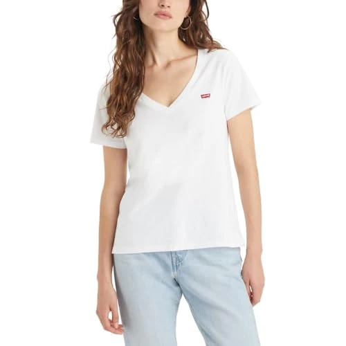 Offerta a tempo: Levi's Perfect V-neck, T-shirt Donna, White +, S - 32% da 25.00 € a 16.96 €