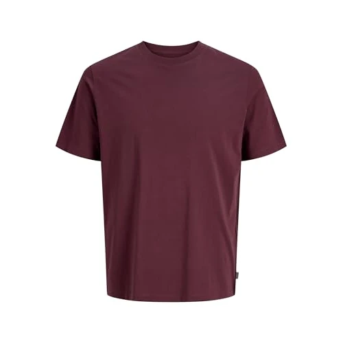 JACK & JONES JJEORGANIC BASIC TEE SS O-NECK NOOS, T-shirt, Uomo, Rosso (Port Royale Detail: Slim), M