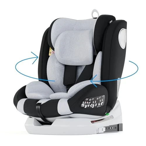 Babify Onboard 360º Rotating Car Seat - Groups 0/1/2/3 - Reclinable - Reverse up to Group 1