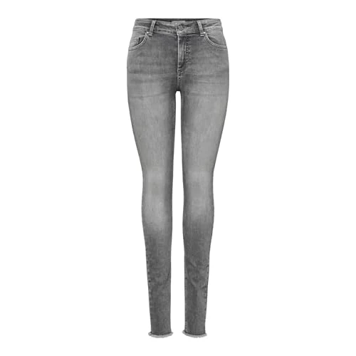 Offerta a tempo: ONLY Blush Mid SK Ank Raw Jens Noos Skinny Donna, Grigio (Grey Denim/Grey Denim), 36W/L32 - 56% da 44.99 € a 19.88 €