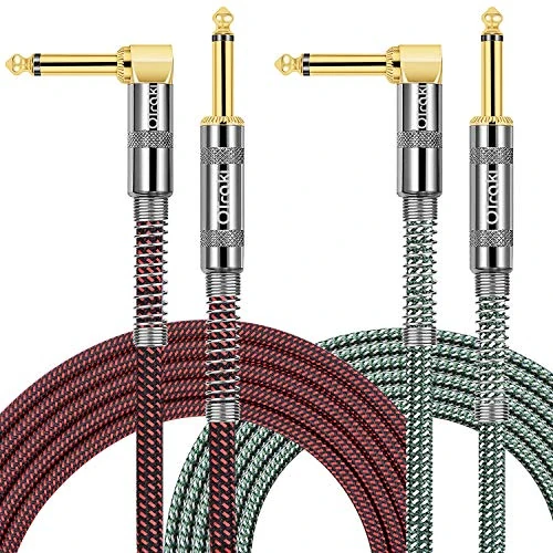 Tijdelijke aanbieding: OTraki Gitaar Kabel 3 Meter 2 Stukken Audio Kabel 6.35mm Jack TS Mono Tweed Instrument Kabel L Haaks voor Gitaar Bass Keyboard Effector Microfoon Mixer van 14.68 € naar 14.68 € (0.00% korting)