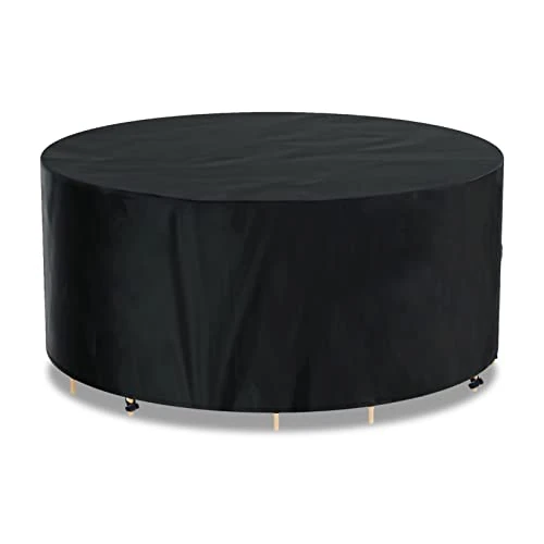 Awnic Pokrowiec na meble ogrodowe Ø 190 x 71 cm, tkanina Oxford, wodoszczelny, odporny na rozerwanie, okrągły pokrowiec ochronny