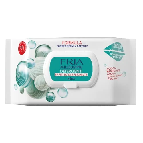 FRIA Milleusipiù - 48 Sanitizing Wipes with Antibacterial
