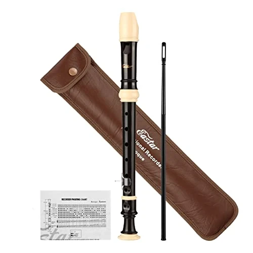 Zeitlich begrenztes Angebot: Eastar Sopran-Blockflöte für Anfänger Kinder, Barock-Stil C-Tasten-Blockflöte Instrument ABS Classic 3-teilig mit Reinigungsset, Daumenauflage, Ledertasche, Grifftabelle, Braun, ERS-21BB von 12.92 € auf 12.92 € (0.00% Rabatt)