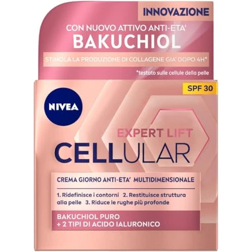 Oferta ograniczona: NIVEA CELLULAR EXPERT LIFT wielowymiarowy krem na dzień SPF 30 50 ml, krem na dzień z czystym bakuchiolem i 2 rodzajami kwasu hialuronowego, krem przeciwzmarszczkowy na dzień z 84.82 EUR na 84.82 EUR (znizka 0%)