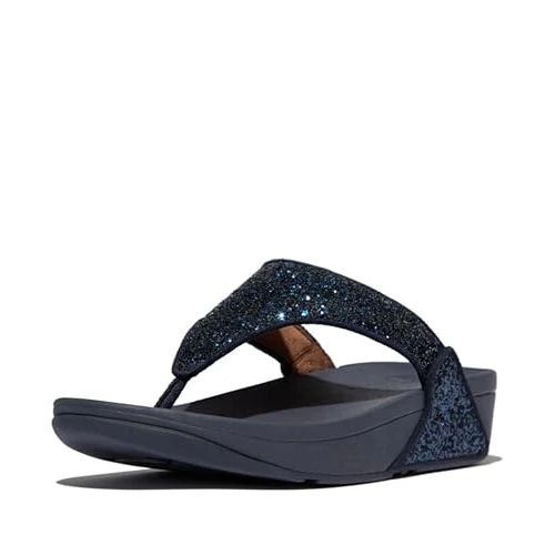Oferta limitada: FitFlop Lulu Toe Post-Glitter, Sandalias de Punta Descubierta para Mujer, Azul (Midnight Navy 399), 36 EU de 68.20 € a 44.95 € (ahorro 34%)