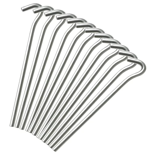Offerta a tempo: KEPLIN Pioli per tenda in lega di acciaio (confezione da 50 – 22,9 cm), picchetti zincati, antiruggine e durevoli, picchetti in metallo resistenti, ideali per campeggio, spiaggia, rete da giardino, - 8% da 12.15 € a 11.19 €