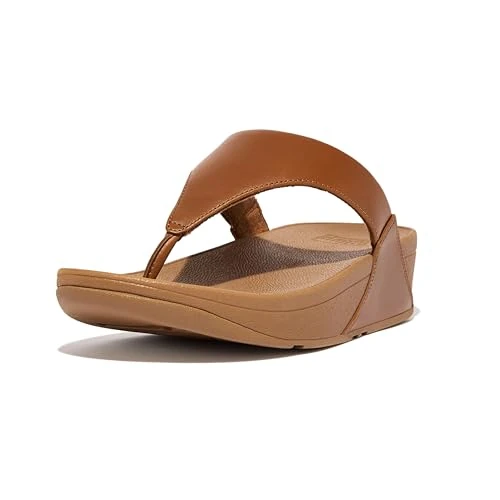 Zeitlich begrenztes Angebot: Fitflop Women's Lulu Leather Flip Flops, Toe-Post Sandals, Comfortable with Natural Arch Support - Light Tan - 4 UK von 85.00 € auf 64.00 € (25% Rabatt)