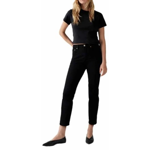Zeitlich begrenztes Angebot: Levi's Damen Jeanshose 501 Crop High Rise, Straight Fit, Schwarz (Black Sprout), W32/L28 von 110.00 € auf 70.95 € (36% Rabatt)