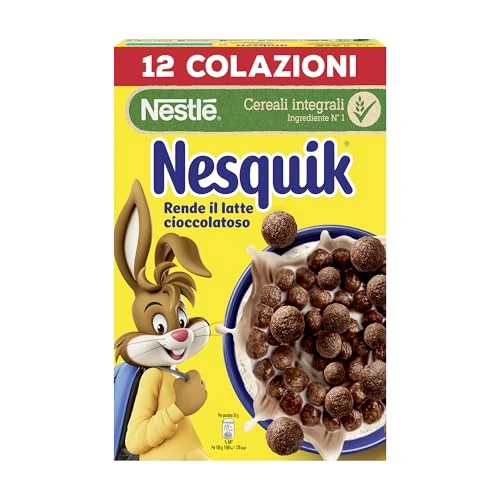 Offerta a tempo: NESQUIK - Palline con Cereali Integrali al Cacao - 375Gr. — 52% da 3,99 € a 1,92 €