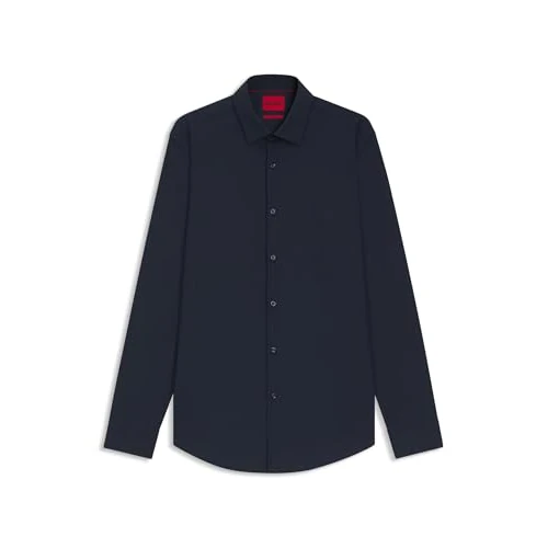 HUGO C-jenno, Camicia Uomo, Blu (Navy 413), 47