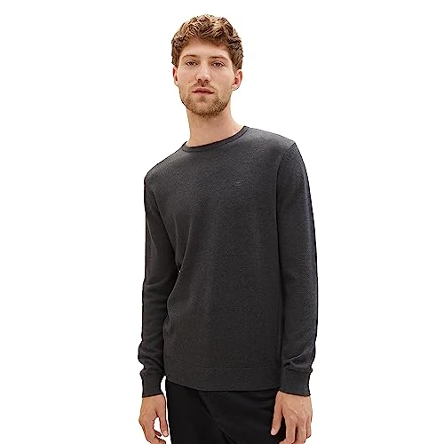 Limitiertes Angebot: TOM TAILOR Herren Basic Strickpullover mit Crewneck von 29.99 EUR auf 20.90 EUR (Spare 30%)