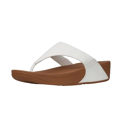 Limited-time offer: Fitflop Women's Lulu Leather Flip Flops, Toe-Post Sandals, Comfortable with Natural Arch Support - White Urban White 024-6.5 UK from 75.00 £ to 61.47 £ (save 18%)