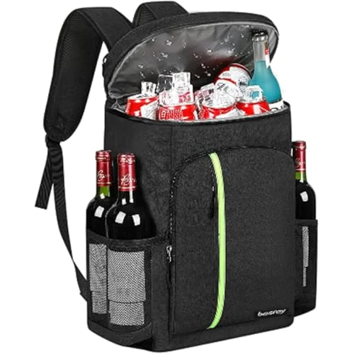 Tijdelijke aanbieding: besrey Thermische rugzak, 30 liter, thermische rugzak, lunchtas, houdt levensmiddelen warm of koud. Voor kamperen, picknick, barbecue, evenementen (zwart) van 39.29 € naar 39.29 € (0.00% korting)