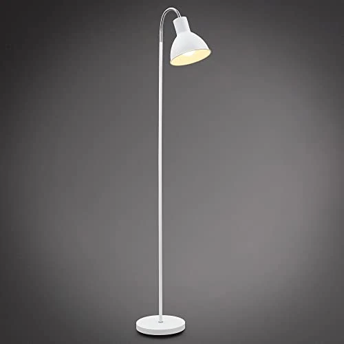 Offre limitée : B.K.Licht lampadaire à pied métal blanc, lampe à vasque, style industriel moderne, tête inclinable, pour bureau, salle à manger salon chambre de 44.99 € à 44.99 € (0.00% de remise)