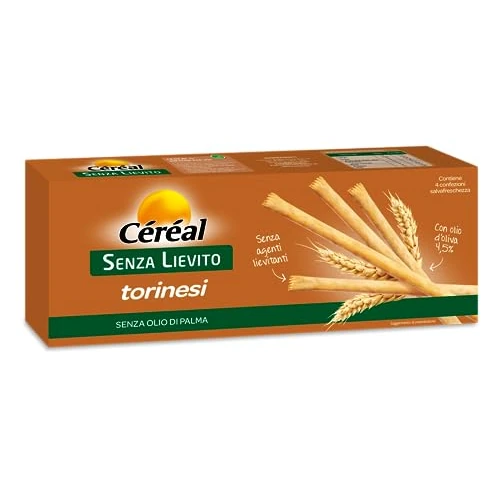 Offerta a tempo: Céréal Torinesi, senza Lievito, Ricetta Piemontese, con Olio Evo, in confezioni Salvafreschezza - 21% da 2.37 € a 1.88 €