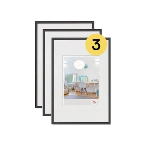 Limited offer: walther design Picture Frame Black 15 x 20 cm 3-Pack, New Lifestyle Plastic Frame KV520B3 from 16.86 EUR to 15.23 EUR (save 10%)